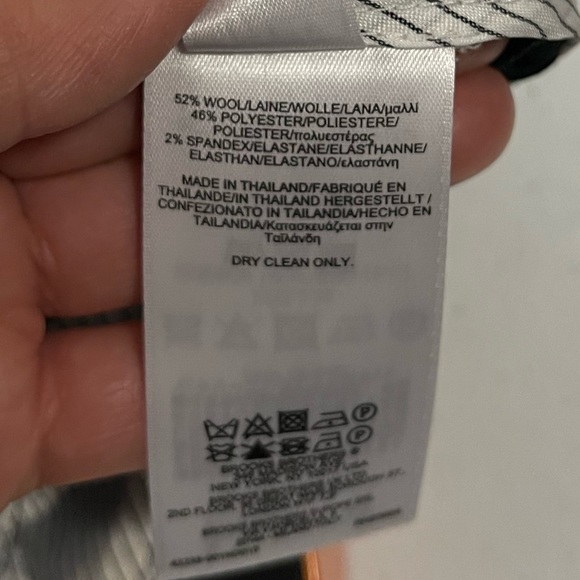 brooks brother red fleece Pants women’s  side patch pockets wool Sz 4 Cropped - Picture 8 of 16